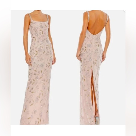 Mac Duggal Roae Color Backless Embellished Gown Size 8